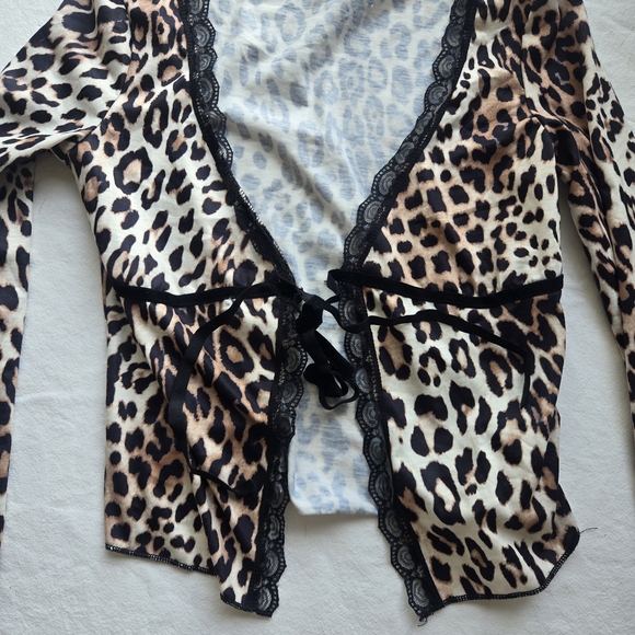 Source Unknown Leopard Print Lace Robe - Picture 3 of 4